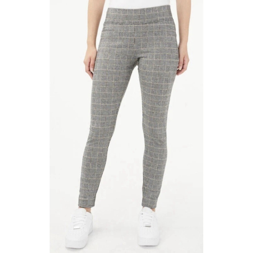 Aeropostale Womens Glen Plaid Windowpane Stretch Skinny Pants Tapered Leg Sz M